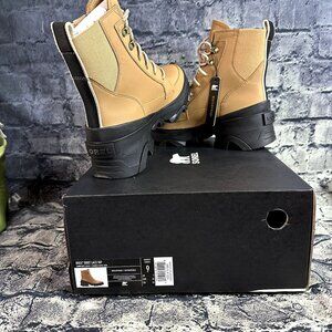 SOREL Brex Lace Boots Women's 9 Tawny Buff / Black Waterproof Leather NWT